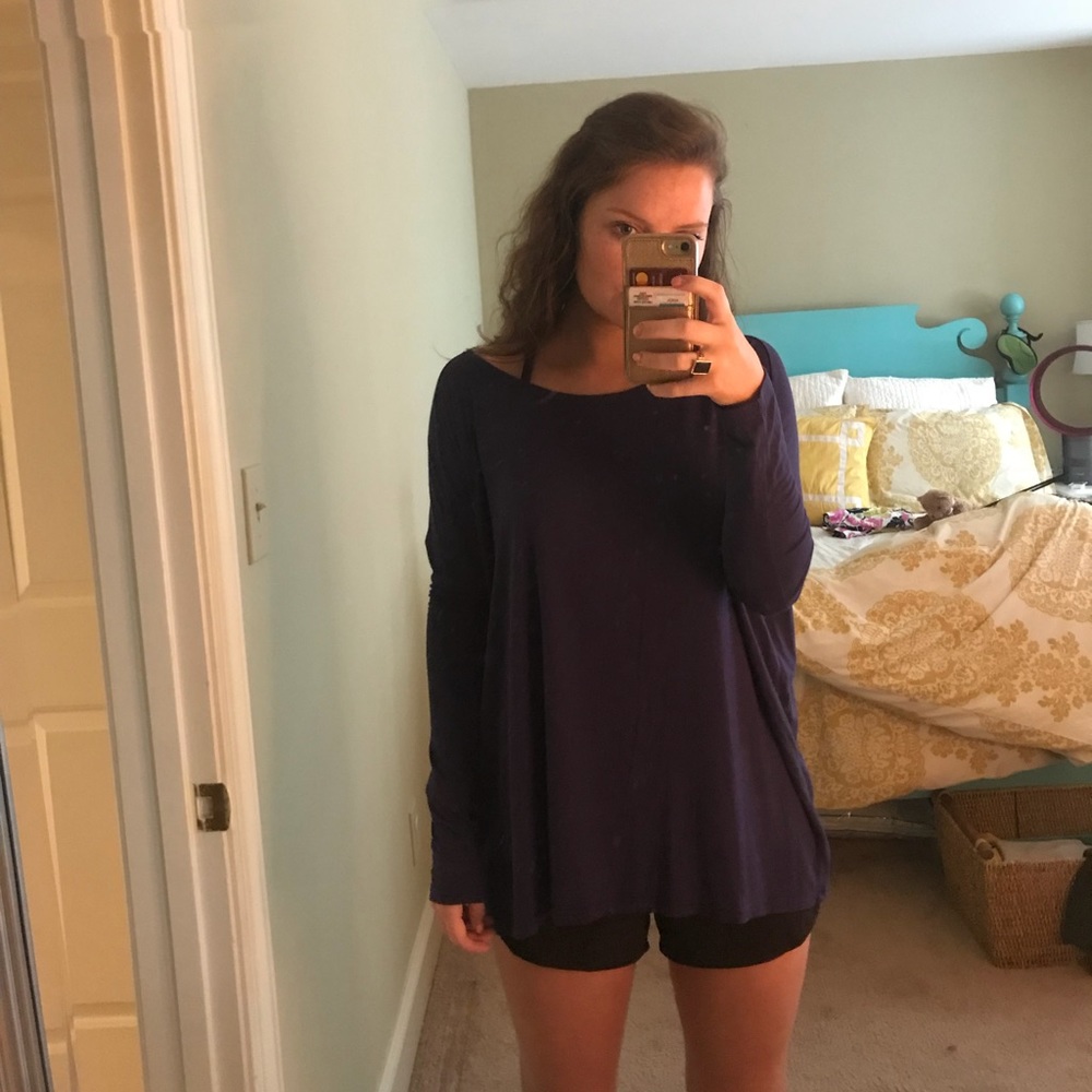 navy piko shirt